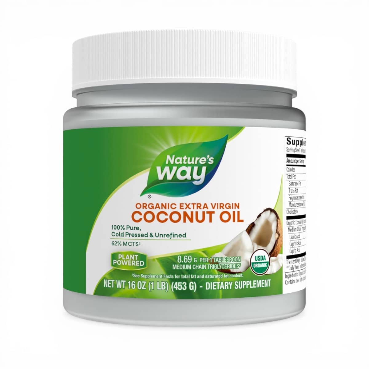 Nature's Way, Organic Extra Virgin Coconut Oil, 16 oz (453 g) 1