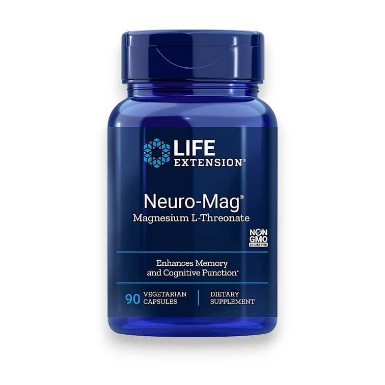 Life Extension, Neuro-Mag, Magnesium L-Threonate, 144 mg, 90 Vegetarian Capsules (48 mg per Capsule) 1