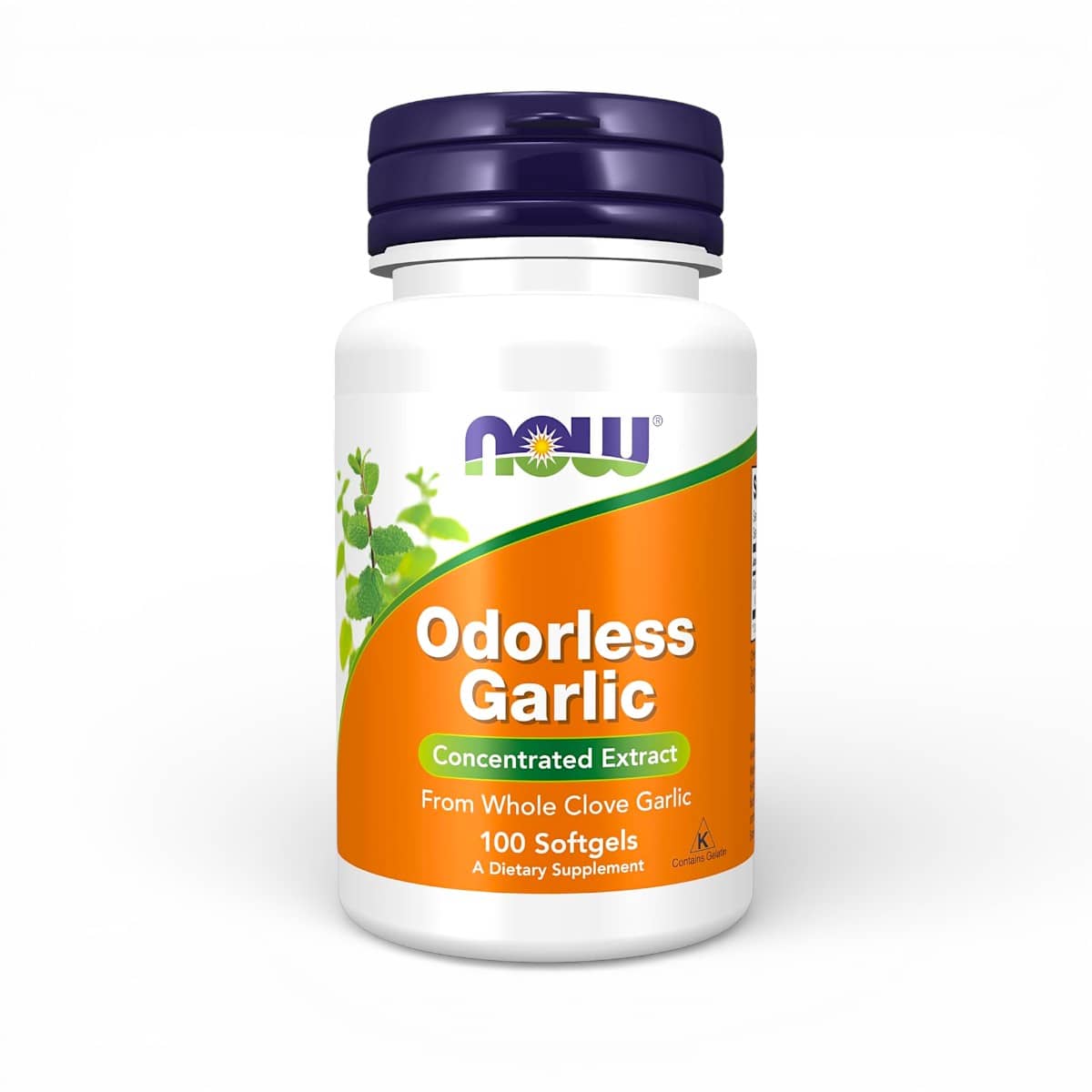 NOW Foods, Odorless Garlic, Concentrated Extract, 100 Softgels (25 mg per Softgel) 1