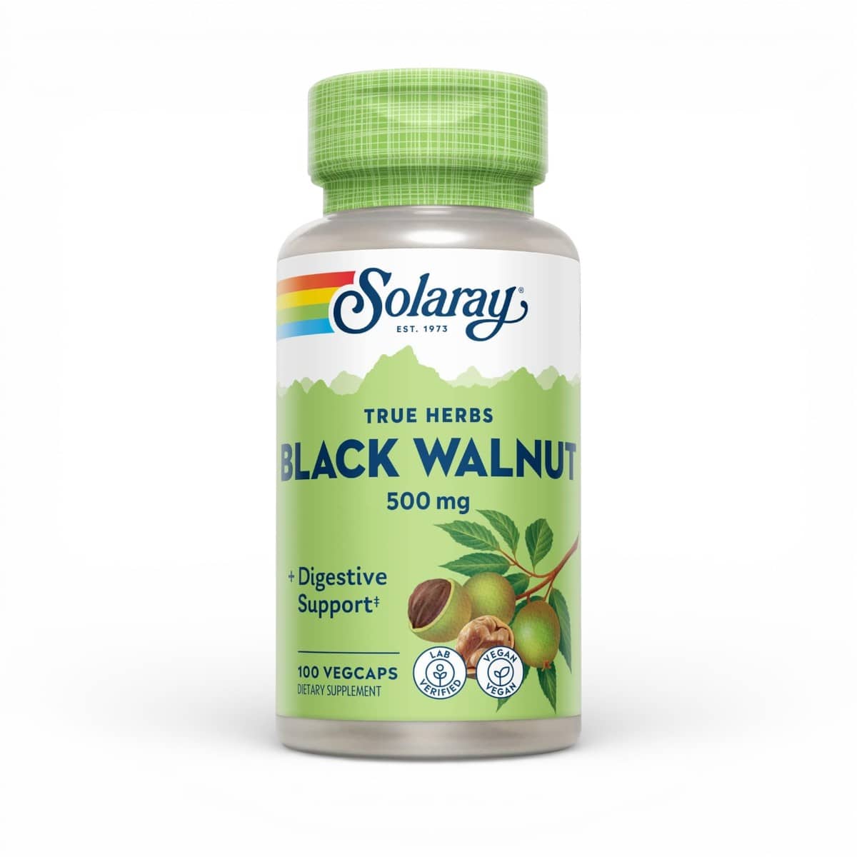 Solaray, True Herbs, Black Walnut, 500 mg, 100 VegCaps 1