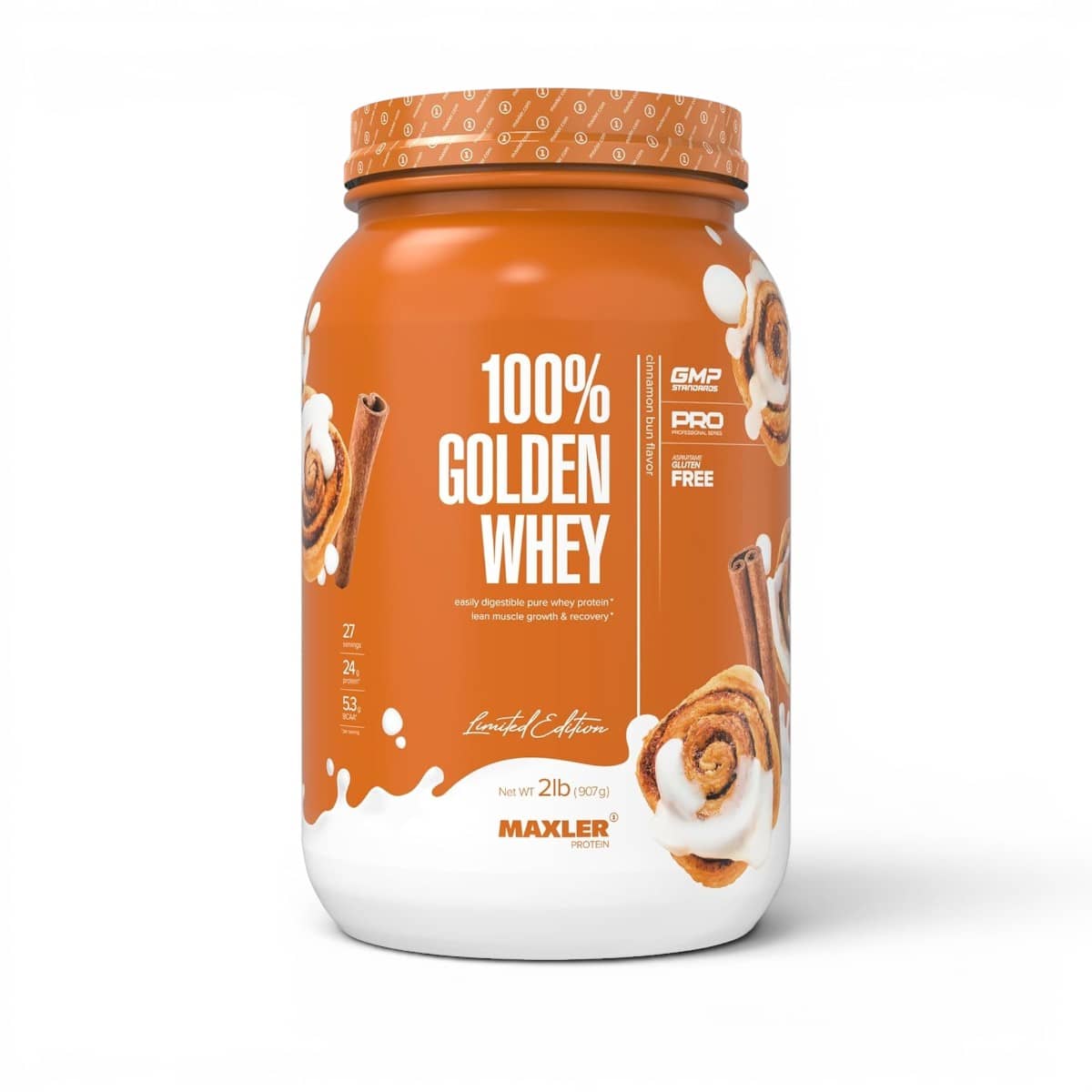 MAXLER, Golden whey protein , cinnamon bun flavor 907 g 1