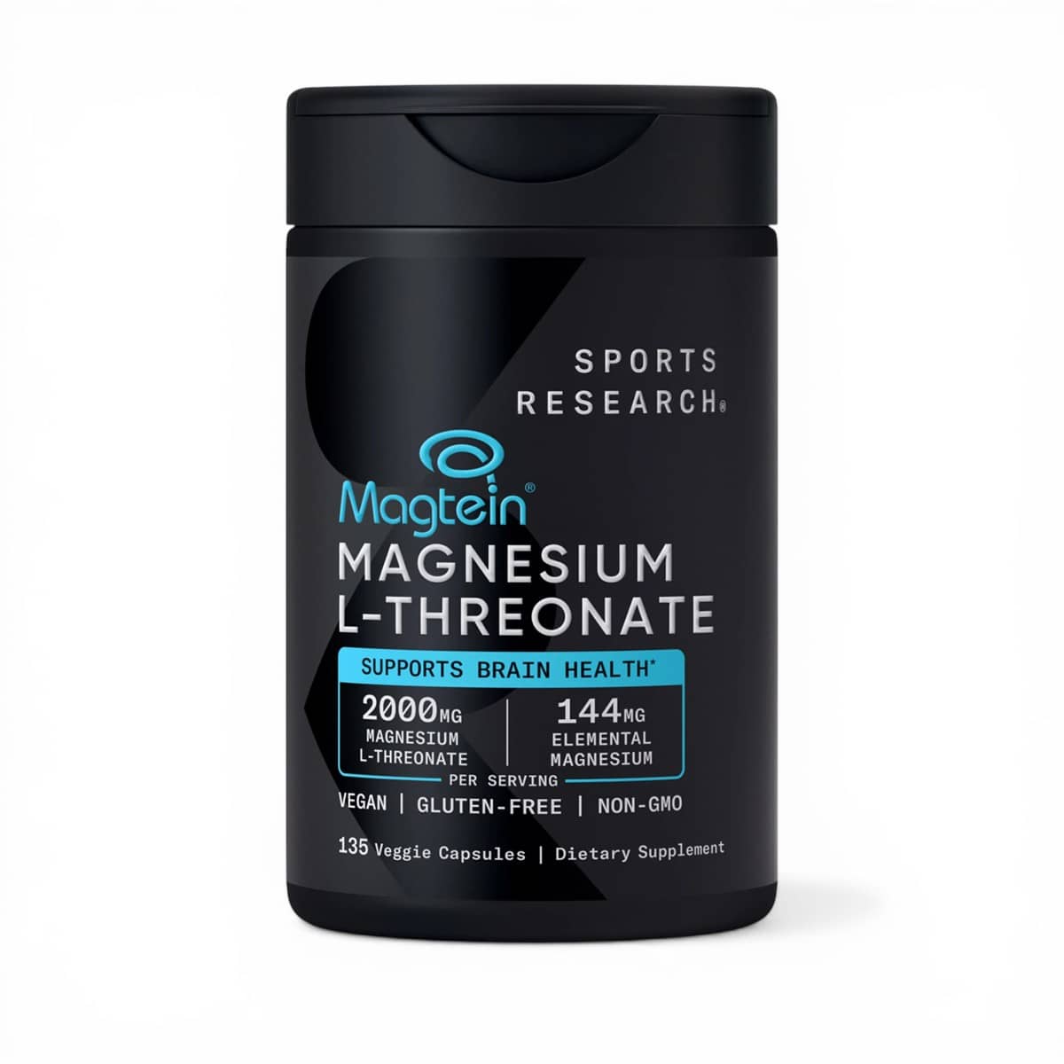 Sports Research, Magtein®, Magnesium L-Threonate, 135 Veggie Capsules (666 mg per Capsule) 1