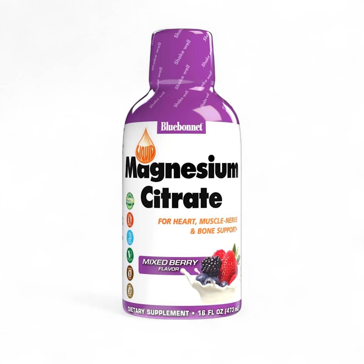 Bluebonnet Nutrition, Liquid Magnesium Citrate, Mixed Berry, 16 fl oz (473 ml) 1