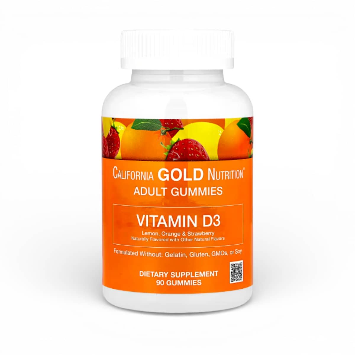California Gold Nutrition, Vitamin D3 Gummies, Lemon, Orange, & Strawberry, 90 Gummies (25 mcg (1,000 IU per Gummy)) 1