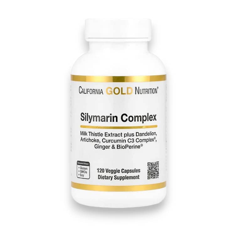California Gold Nutrition, Silymarin Complex, Milk Thistle Extract Plus Dandelion, Artichoke, Curcumin C3 Complex®, Ginger, and BioPerine®, 120 Veggie Capsules 1