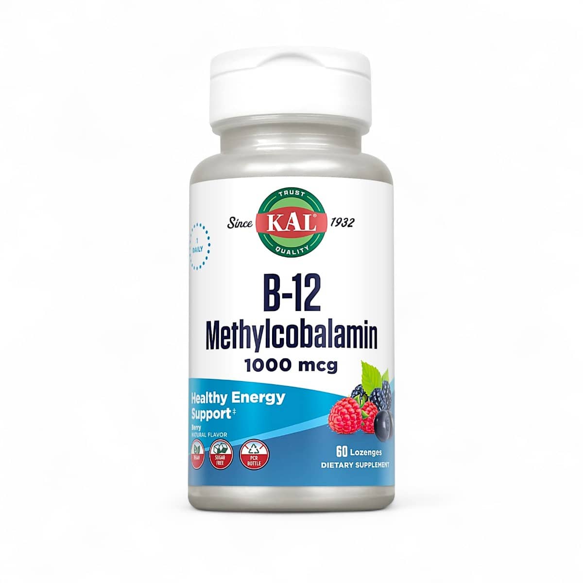 KAL, B-12 Methylcobalamin, Berry, 1,000 mcg, 60 Lozenges 1