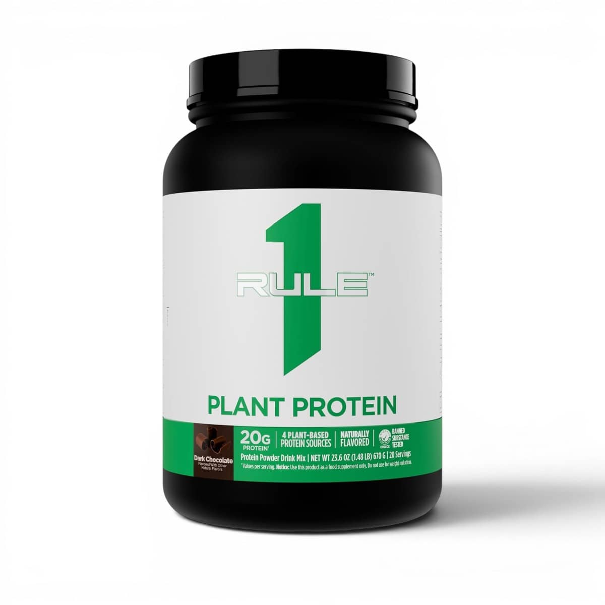 Rule One Proteins, Plant Protein, Dark Chocolate, 670 g 1