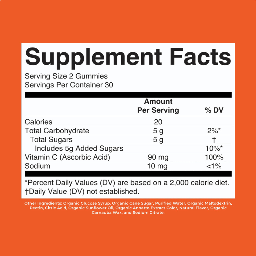 MaryRuth's, Organic Kids Vitamin C Gummies, Orange, 60 Gummies (45 mg per Gummy) 2