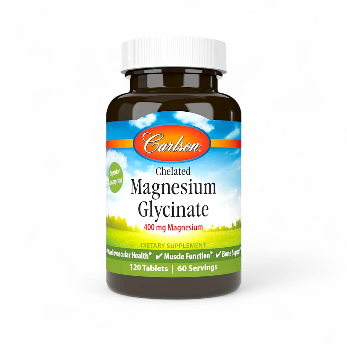Carlson, Chelated Magnesium Glycinate, 400 mg, 120 Tablets 1