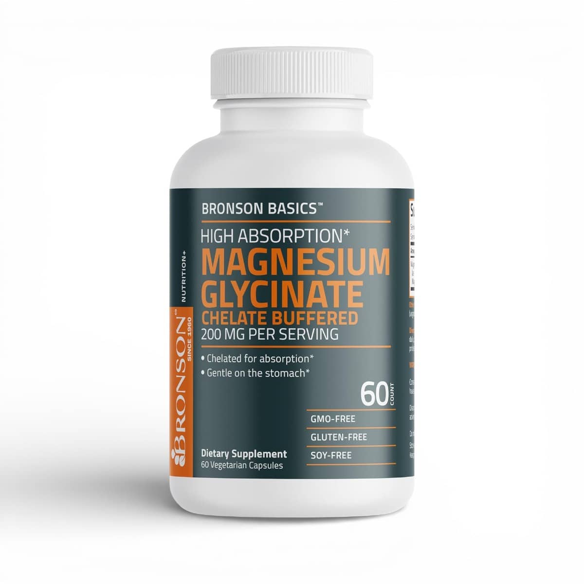 Bronson, Magnesium Glycinate, 60 Veg Tablets 1