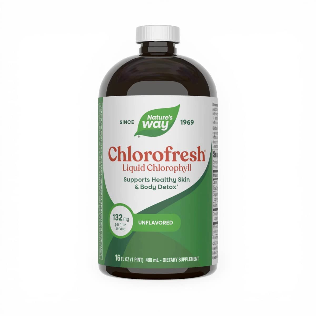 Nature's Way, Chlorofresh, Liquid Chlorophyll, Unflavored, 132 mg, 16 fl oz (480 ml) 1