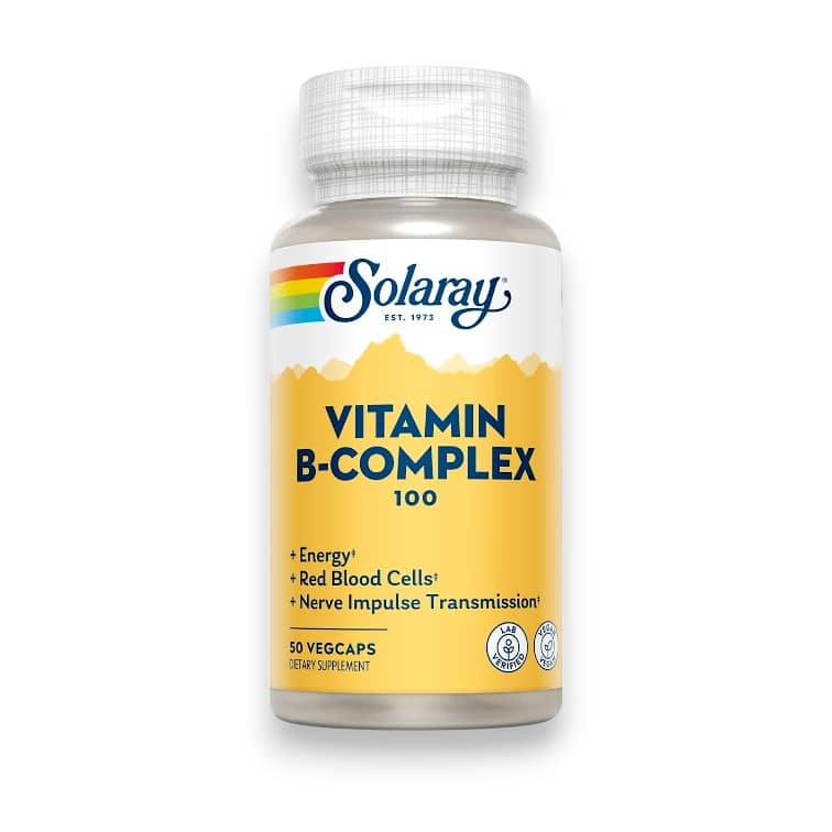 Solaray, Vitamin B-Complex 100, 50 VegCaps 1