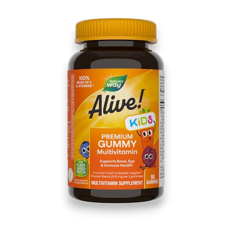 Nature's Way, Alive! Kids, Premium Gummy Multivitamin, Cherry, Grape & Orange, 90 Gummies 1