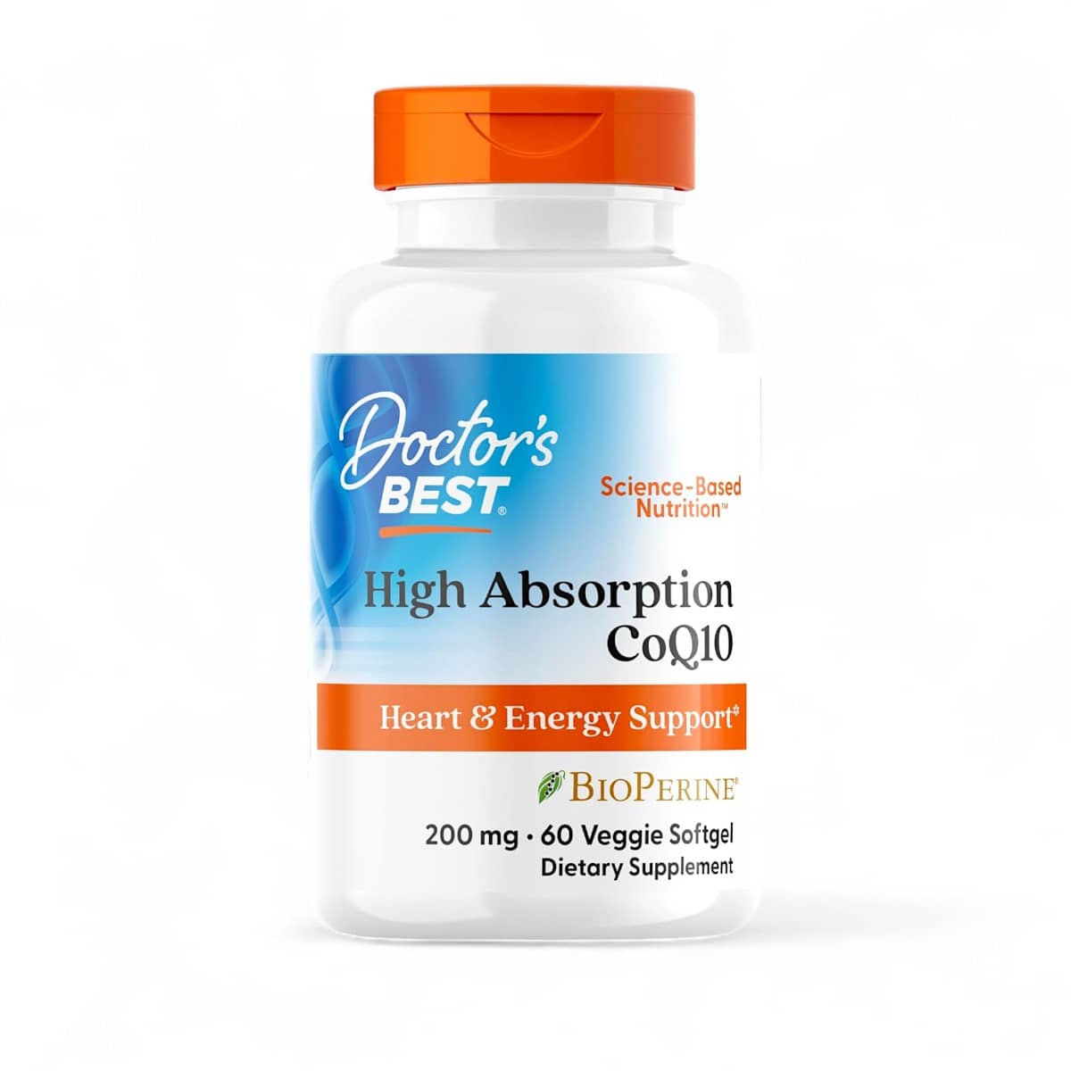 Doctor's Best, High Absorption CoQ10 with BioPerine®, 200 mg, 60 Veggie Caps 1