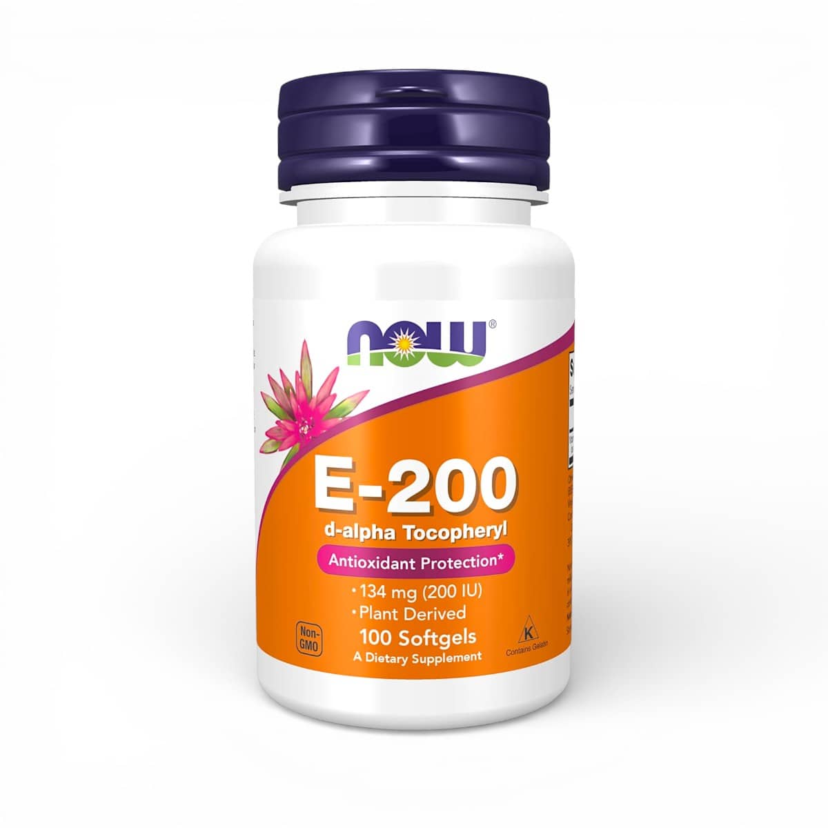 NOW Foods, E-200, 134 mg (200 IU), 100 Softgels 1
