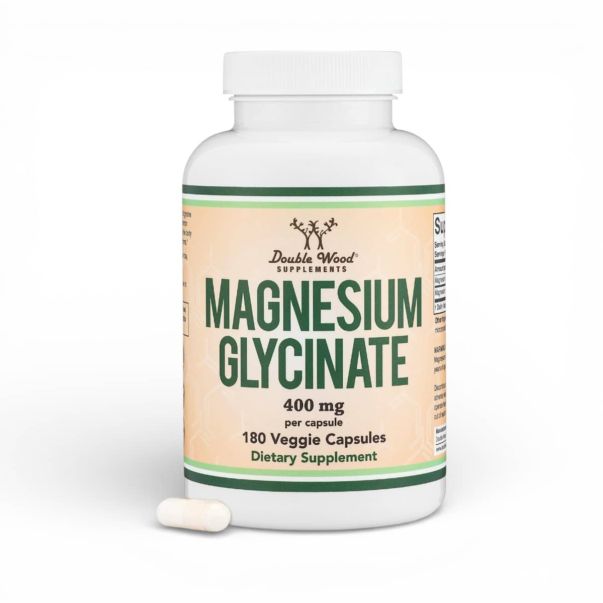 Double Wood, Magnesium Glycinate, 180 Veg Cap 1