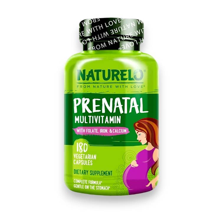 NATURELO, Prenatal Multivitamin With Folate, Iron & Calcium, 180 Vegetarian Capsules 1