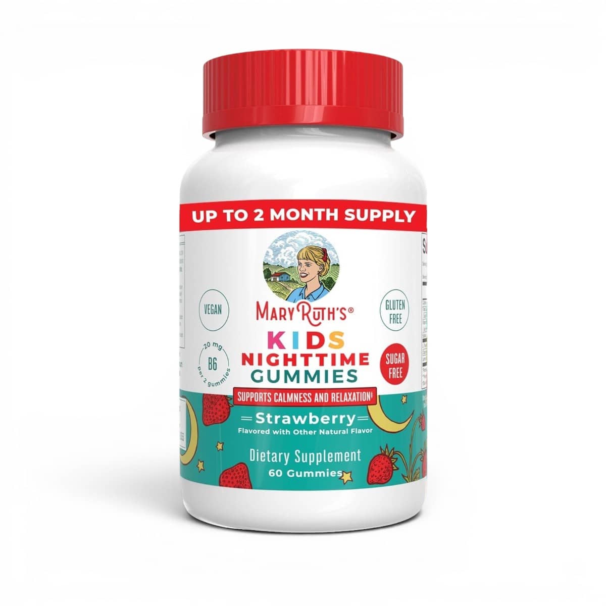 MaryRuth's, Kids Nighttime Gummies, Strawberry, 60 Gummies 1