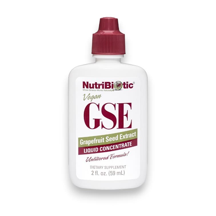 NutriBiotic, Vegan GSE Grapefruit Seed Extract, Liquid Concentrate, 2 fl oz (59 ml)