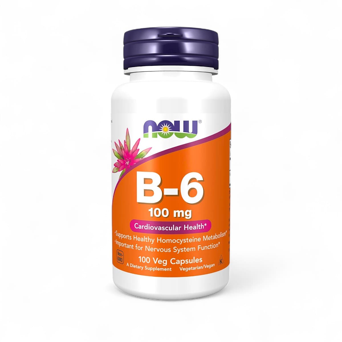 NOW Foods, B-6, 100 mg, 100 Veg Capsules
