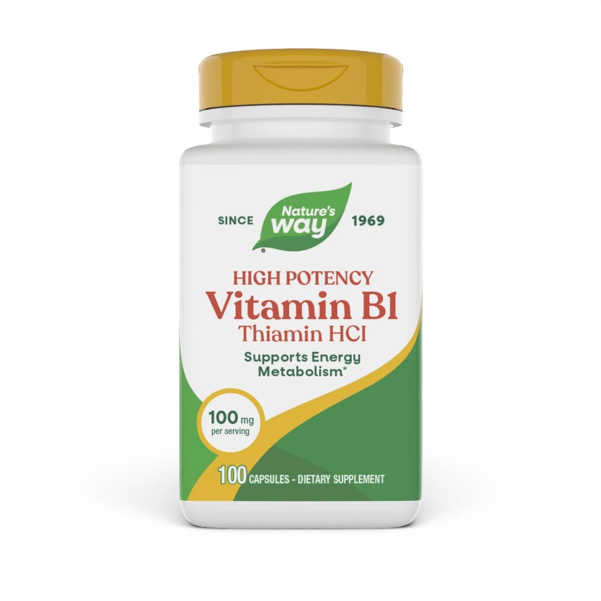 Nature's Way, Vitamin B1, 100 mg, 100 Capsules