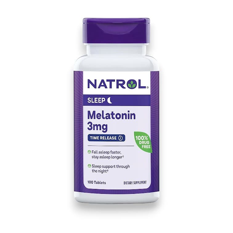 Natrol, Melatonin, Time Release, 3 mg, 100 Tablets