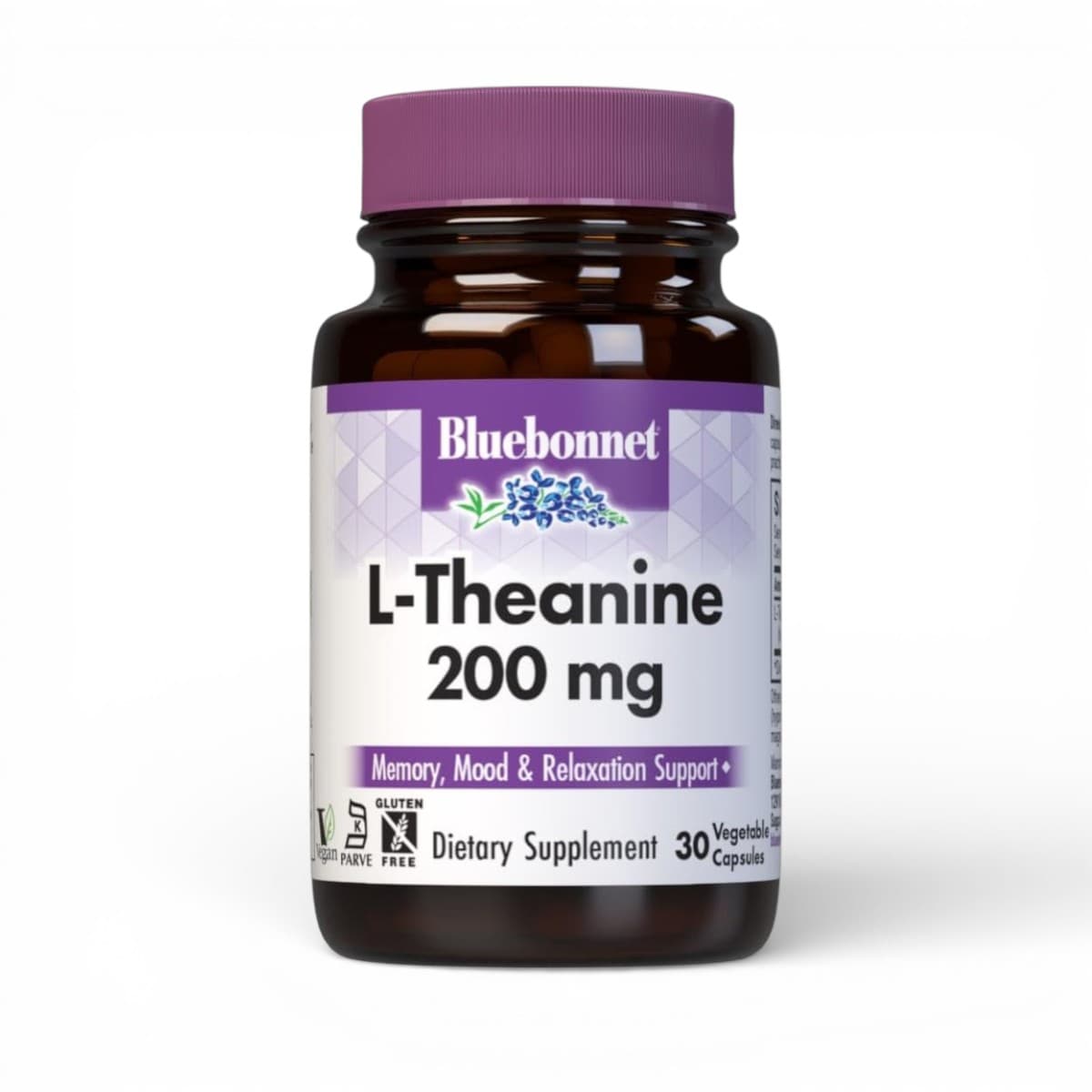 Bluebonnet, L-Theanine 200mg, 30 Veg caps