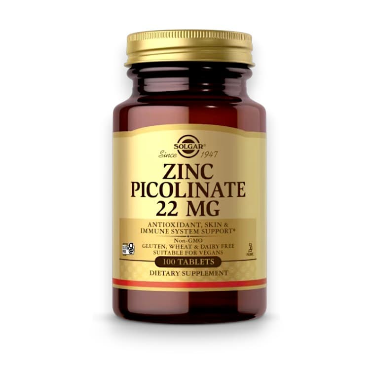 Solgar, Zinc Picolinate, 22 mg, 100 Tablets