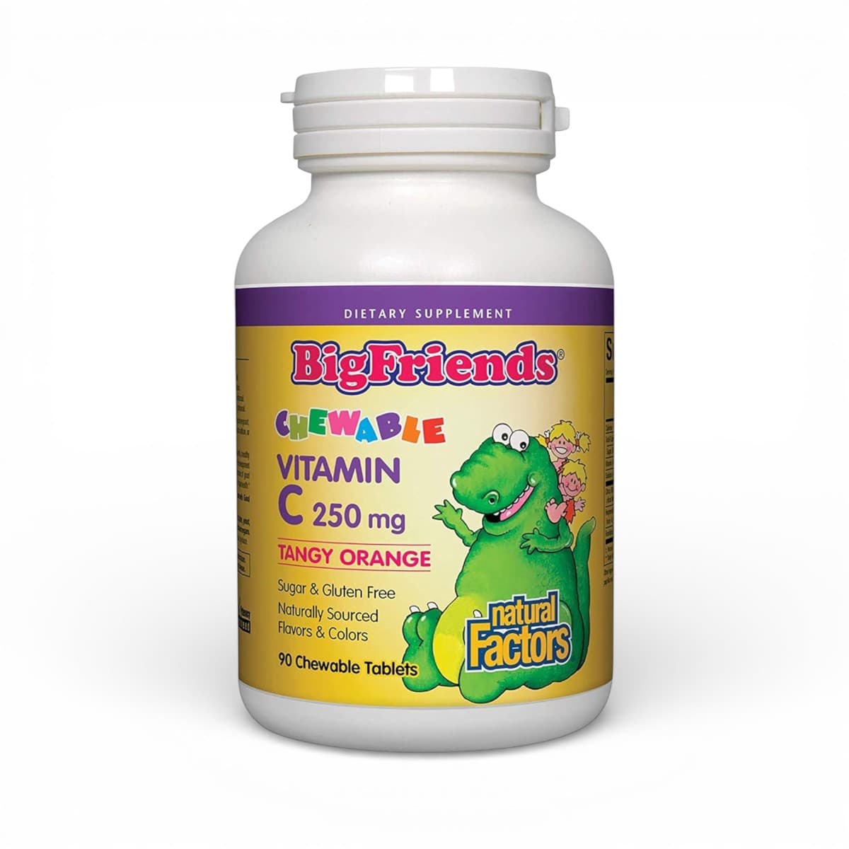 Natural Factors, Big Friends, Chewable Vitamin C, Tangy Orange, 250 mg, 90 Chewable Tablets