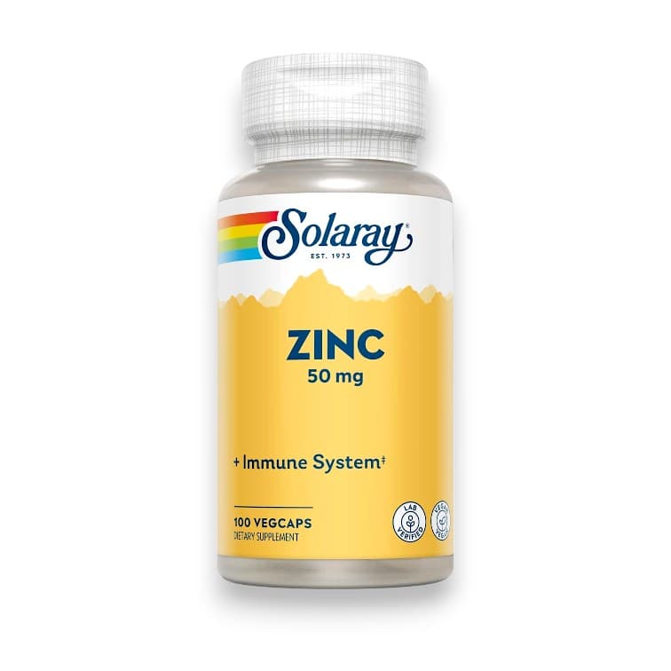 Solaray, Zinc, 50 mg, 100 VegCaps