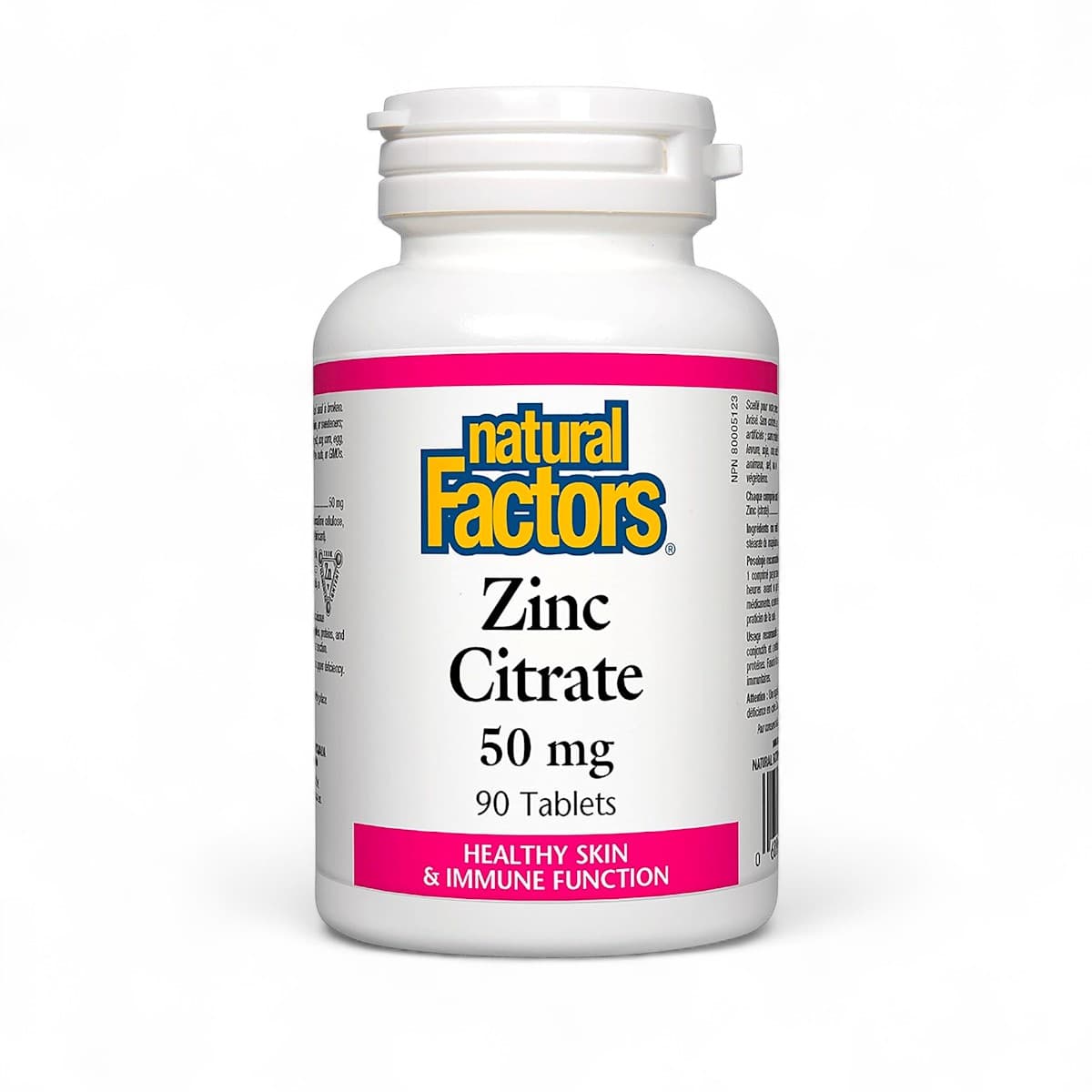 Natural Factors, Zinc Citrate, 50 mg, 90 Tablets