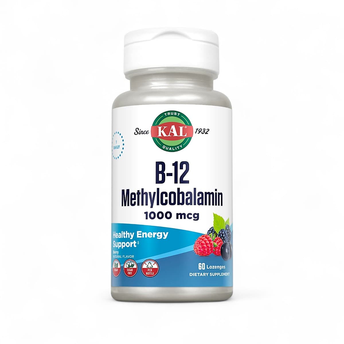 KAL, B-12 Methylcobalamin, Berry, 1,000 mcg, 60 Lozenges