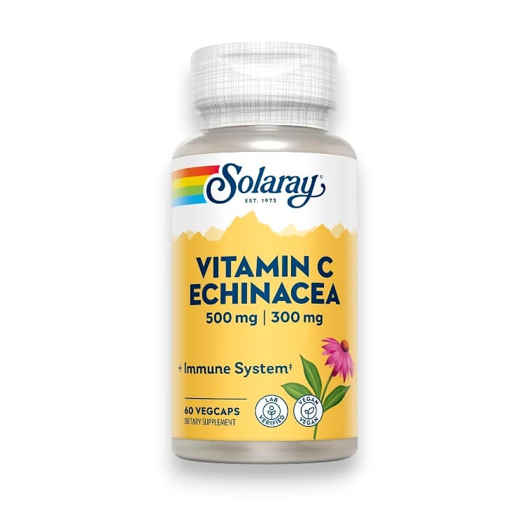 Solaray, Vitamin C, Echinacea, 60 VegCaps