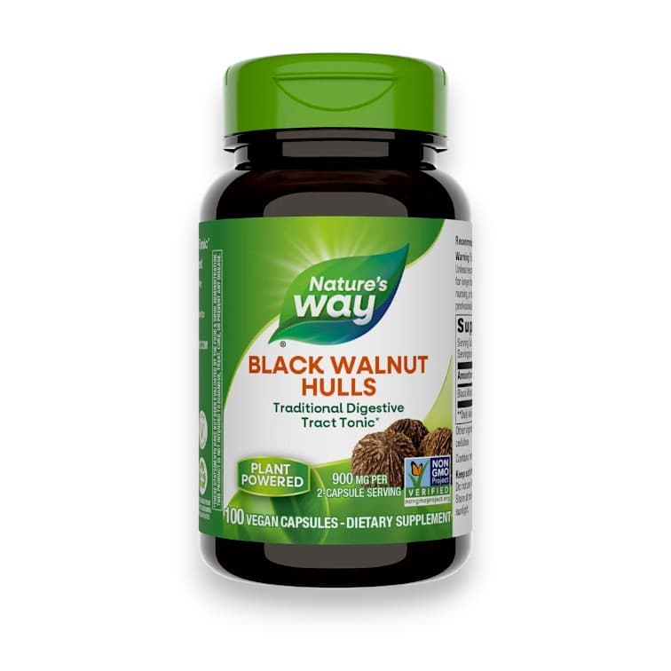 Nature's Way, Black Walnut Hulls, 900 mg, 100 Vegan Capsules (450 mg per Capsule)
