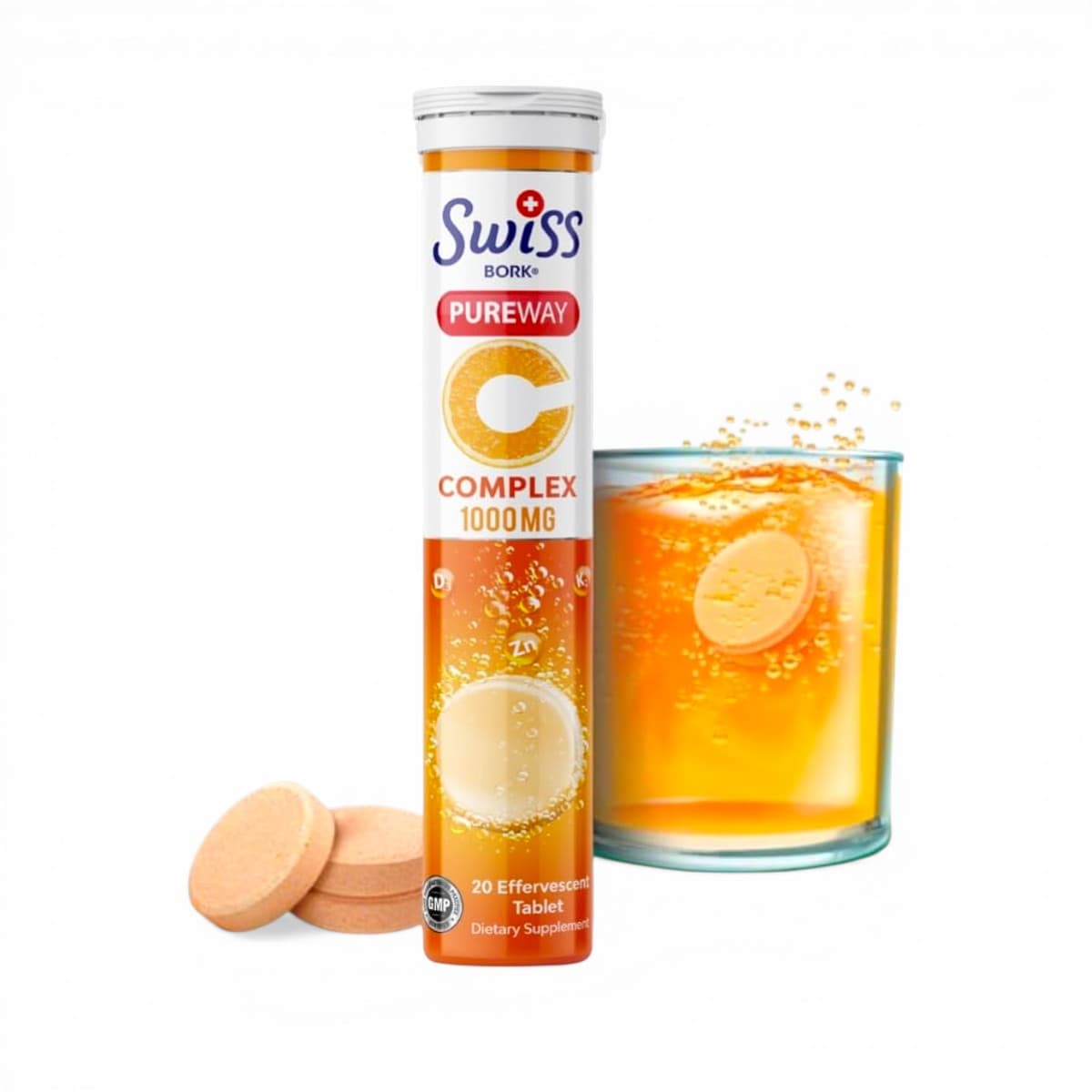 Bork , Swiss Pureway C complex 1000mg,20 effervescent Tablets
