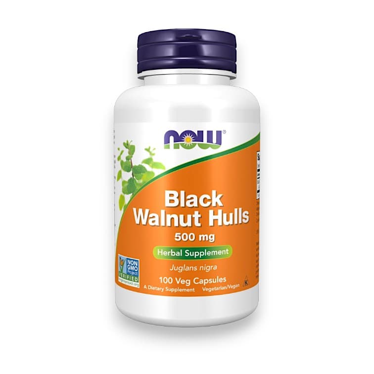 NOW Foods, Black Walnut Hulls, 500 mg, 100 Veg Capsules