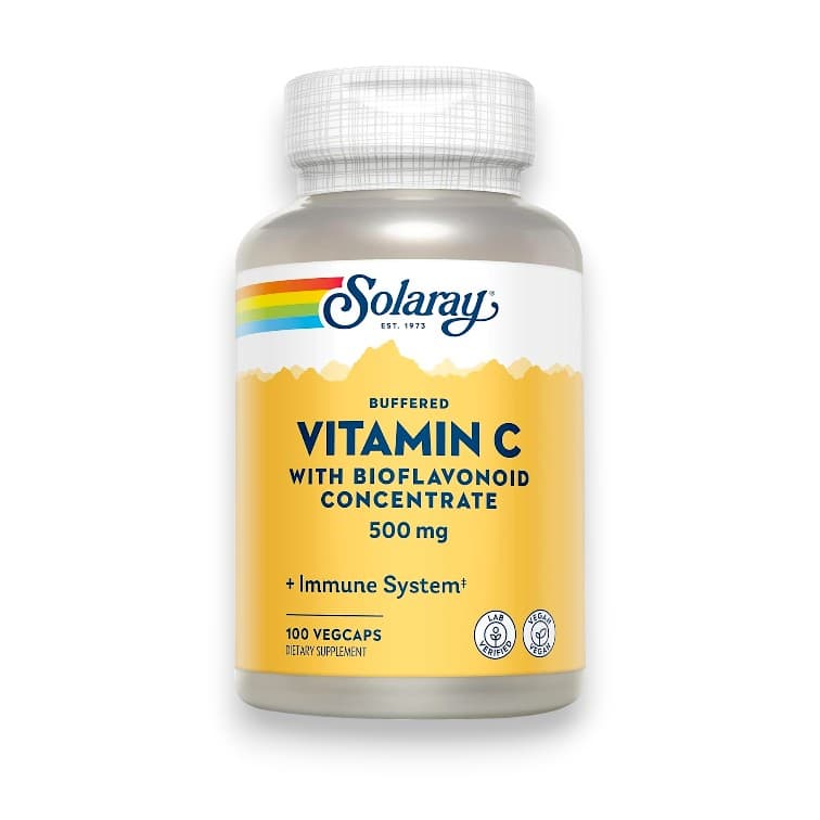 Solaray, Buffered Vitamin C with Bioflavonoid Concentrate, 500 mg, 100 VegCaps