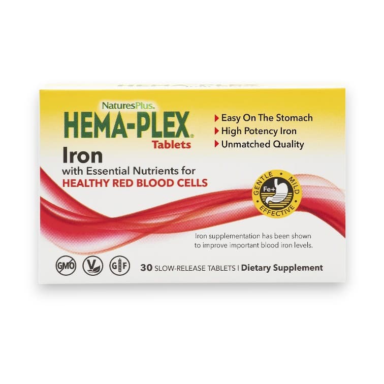 NaturesPlus, Hema-Plex, Iron, 30 Slow-Release Tablets