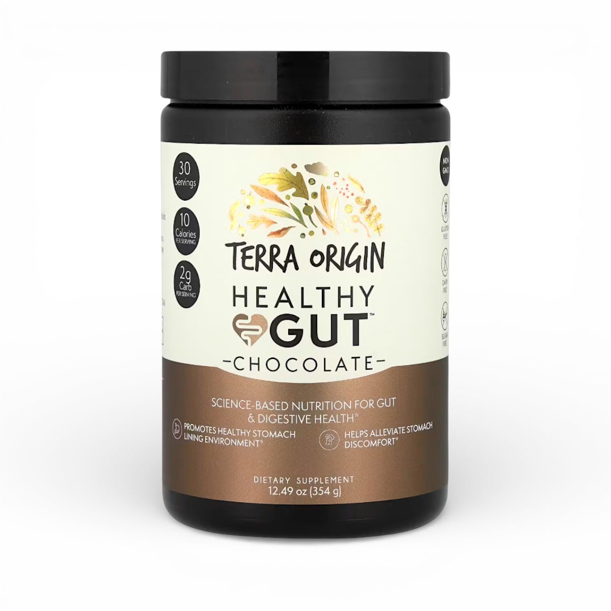 Terra Origin, Healthy Gut™, Chocolate, 12.49 oz (354 g)