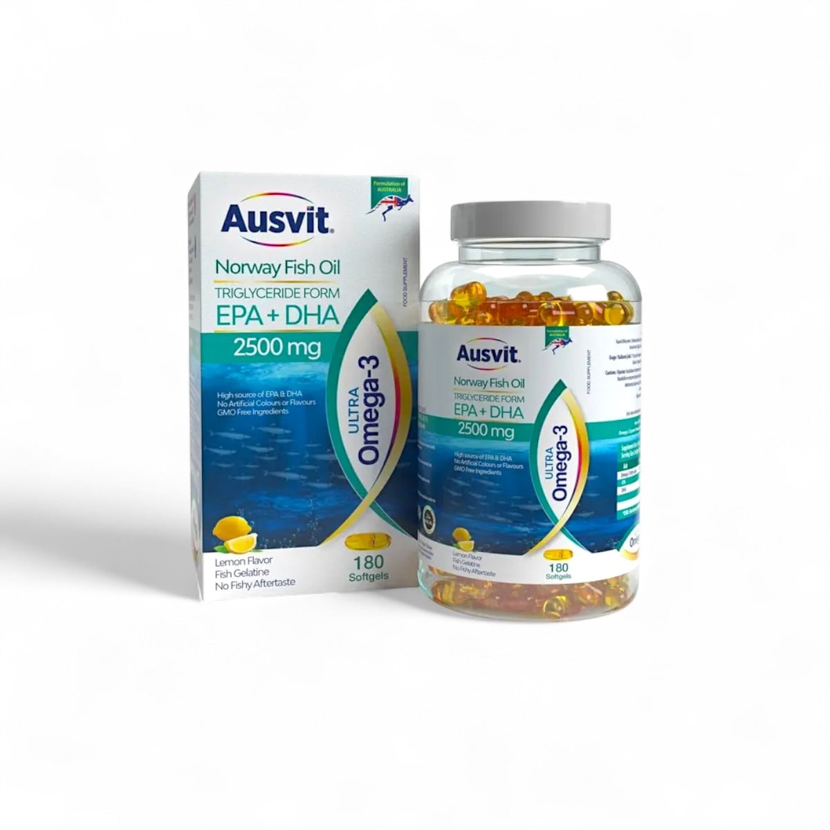 Ausvit, Ultra Omega-3, 180 Softgels