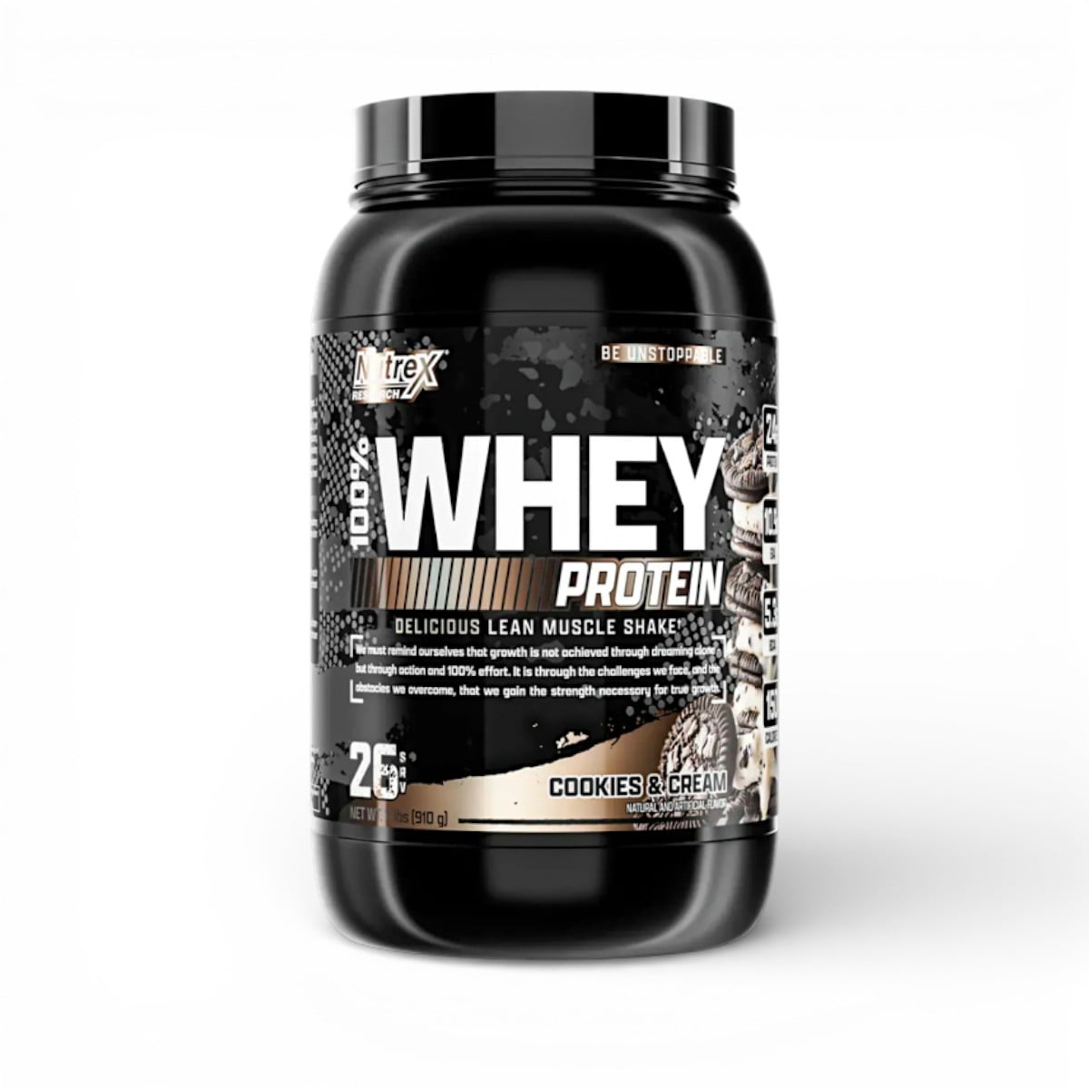 Nutrex Research, 100% Whey Protein, Cookies & Creme, 913 gr