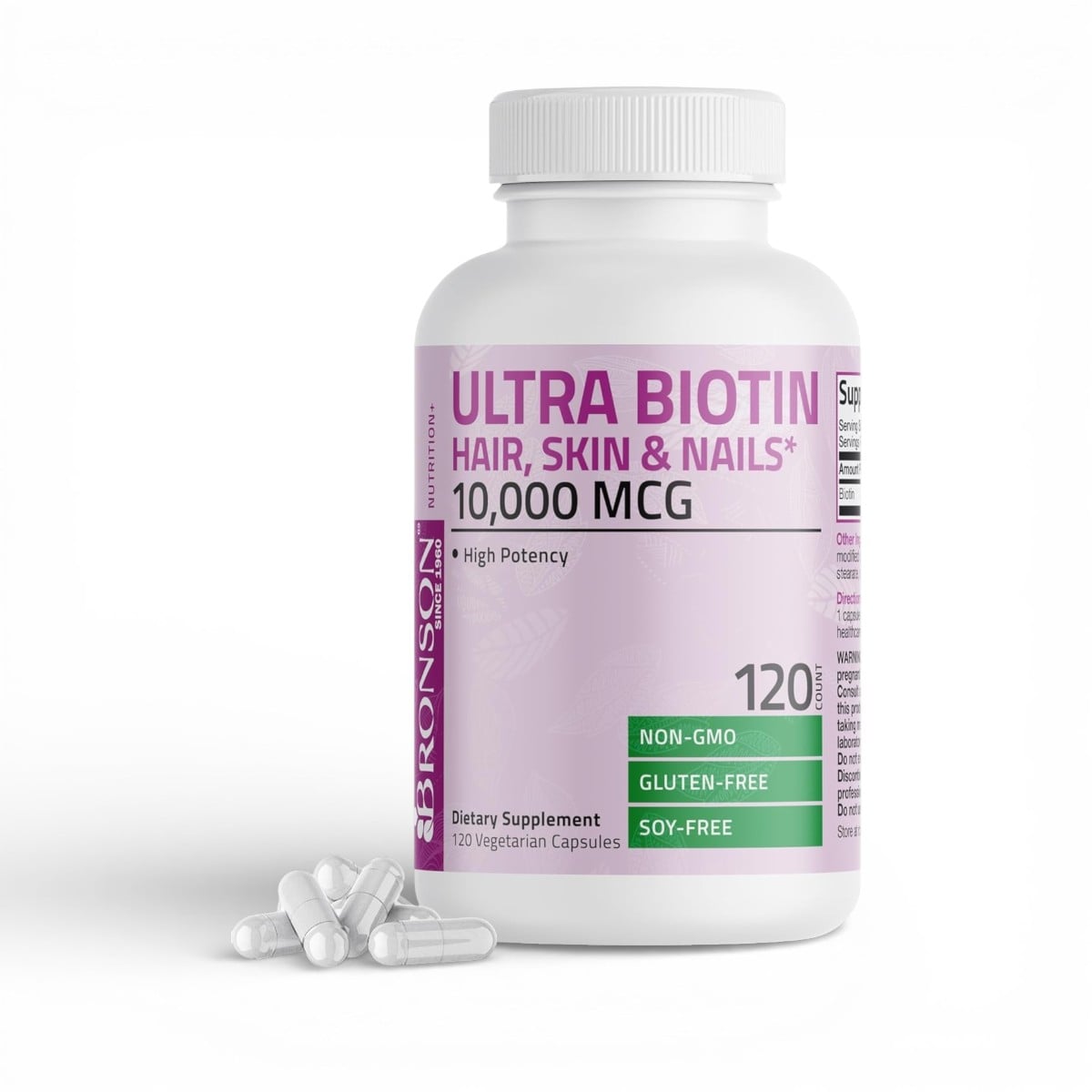 Bronson, Ultra biotin 10,000 mcg , 120 Vegan Capsules