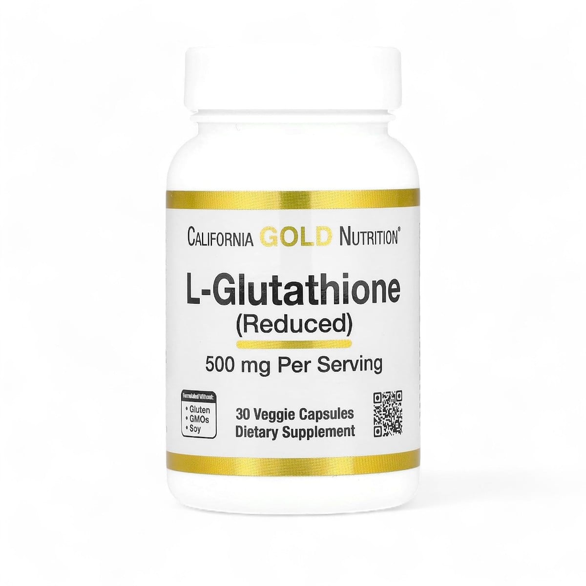 California Gold Nutrition, L-Glutathione (Reduced), 500 mg, 30 Veggie Capsules