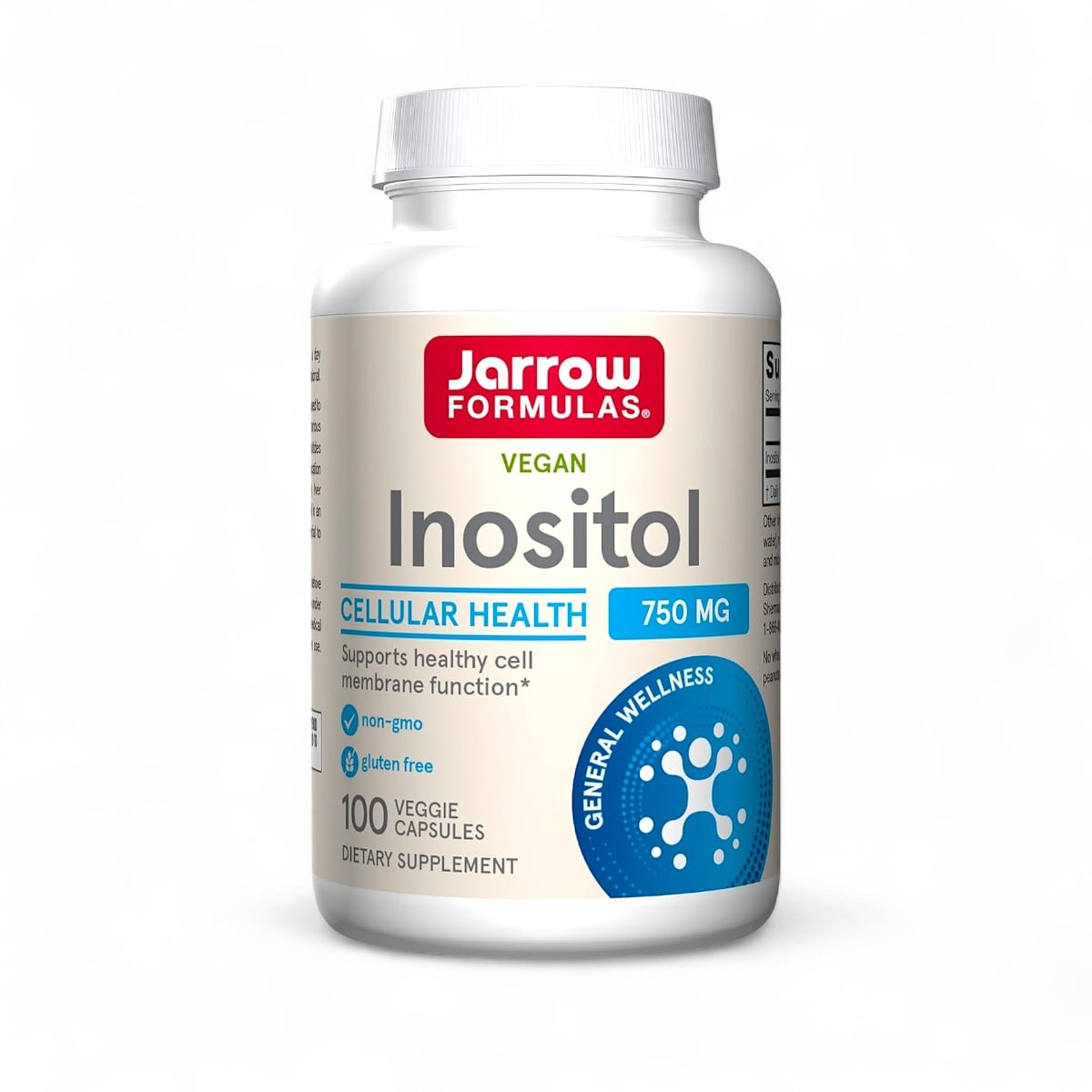 Jarrow Formulas, Vegan Inositol, 750 mg, 100 Veggie Capsules