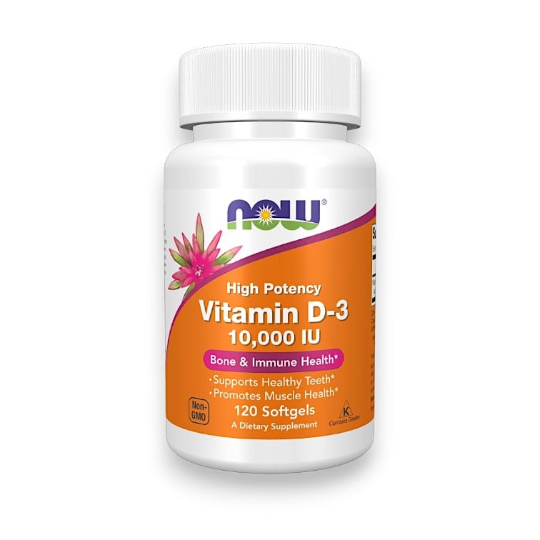 NOW Foods, Vitamin D-3, High Potency , 10,000 IU, 120 Softgels