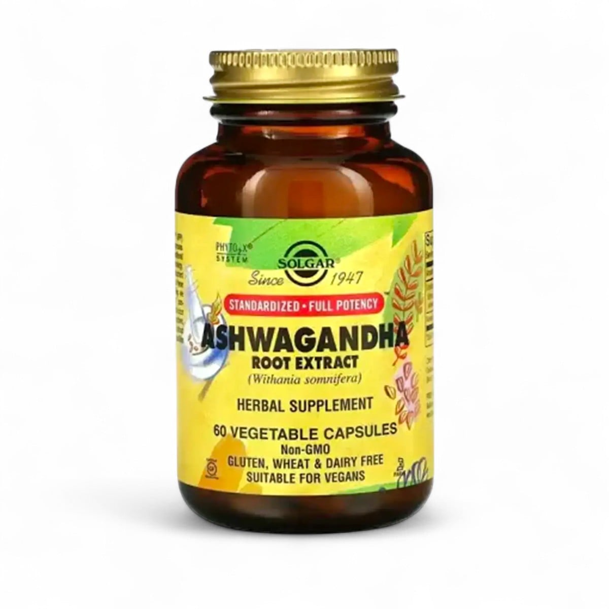 Solgar, Ashwagandha Root Extract, 60 Vegetable Capsules