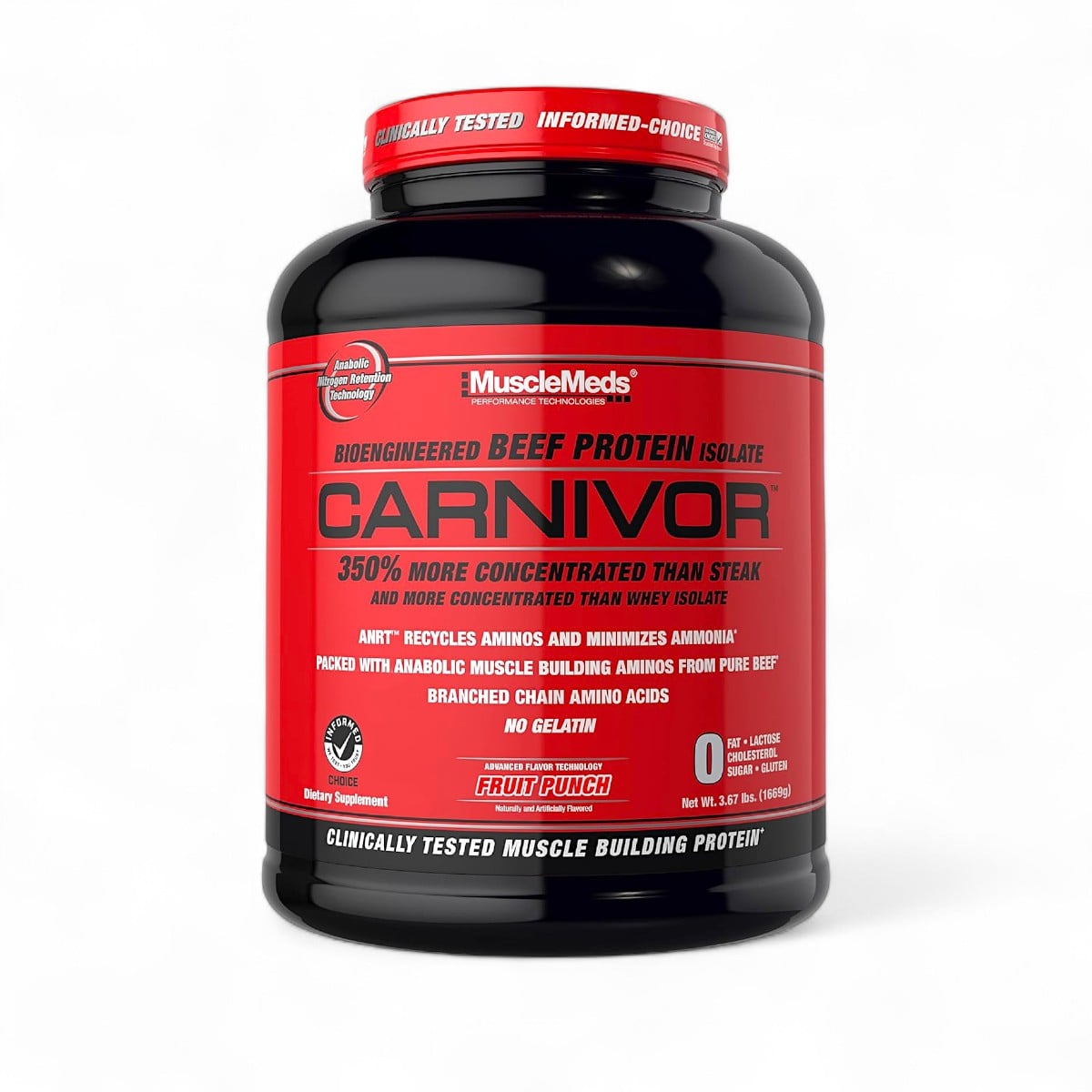 MuscleMeds, Carvinor Beef Protein, Fruit Punch, 1.67 kg