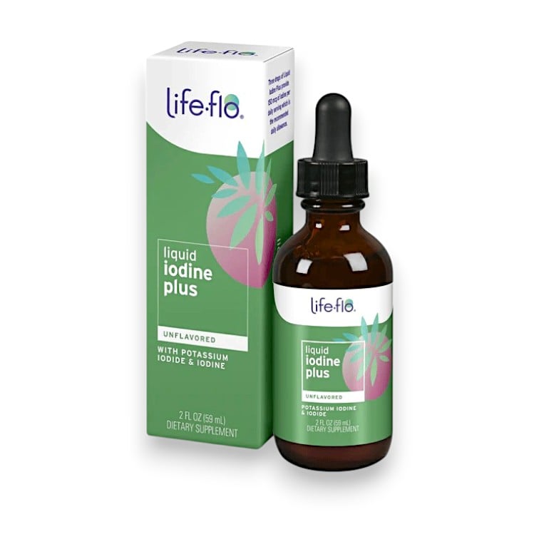 Life-flo, Liquid Iodine Plus, With Potassium Iodide & Iodine, Unflavored, 150 mcg, 2 fl oz (59 ml)