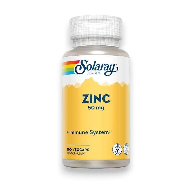 Solaray, Zinc, 50 mg, 100 VegCaps