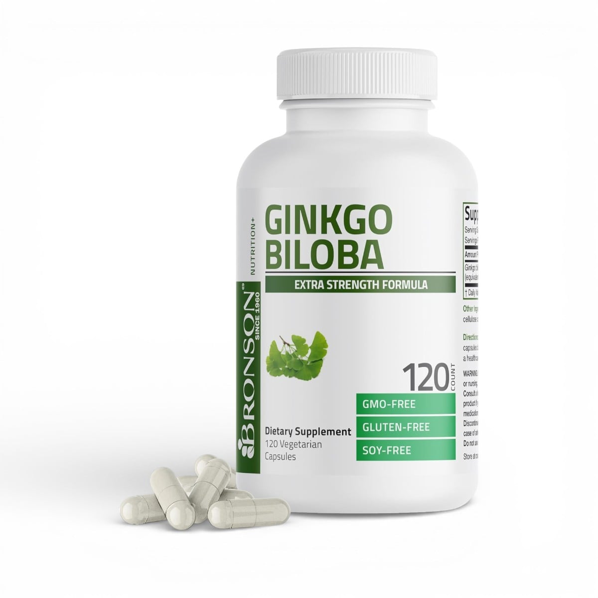 Bronson,Gingko Biloba Extra Strength formula,120 Veg Caps